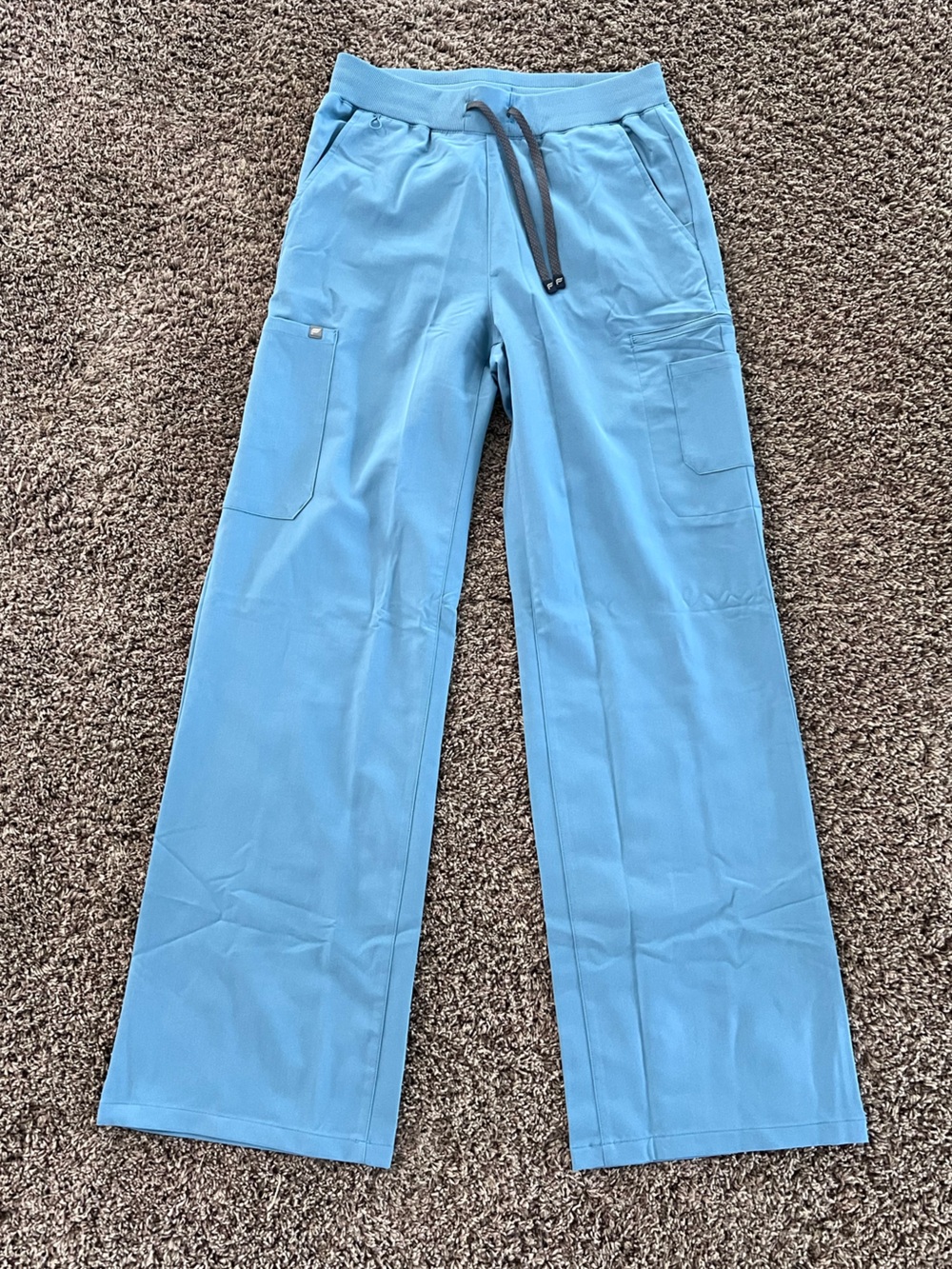 Fabletics High-Rise Wide Leg Scrub Pant Medium Tall Wave NWOT!
